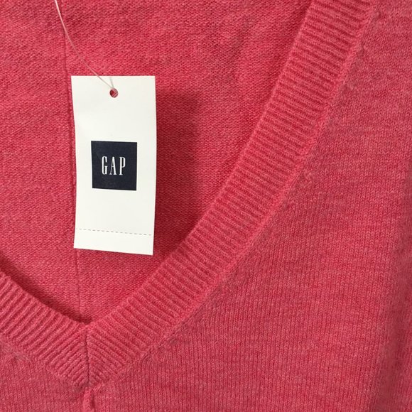 Gap BNWT Pink V-Neck Sweater Women's XS Small - Picture 3 of 7